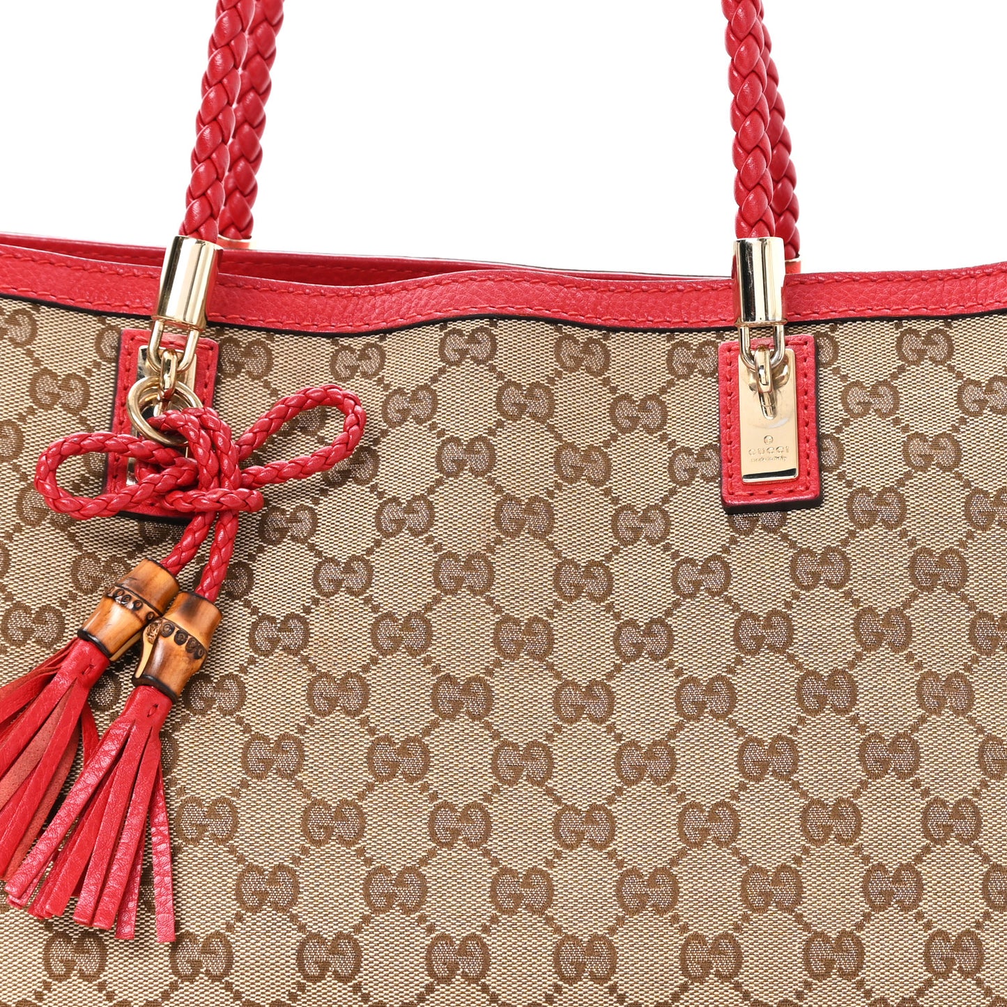 Monogram Medium Bella Tote Red