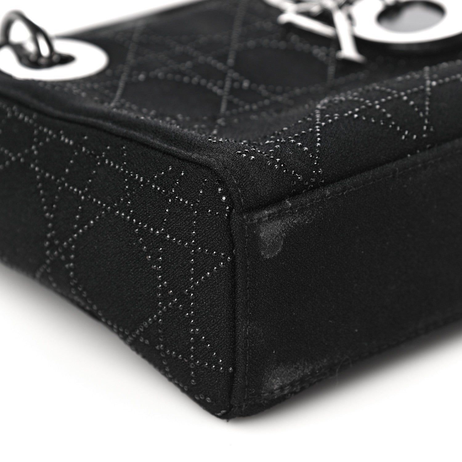 Christian Dior Canvas Studded Cannage Mini Lady Dior Black 12 of 18