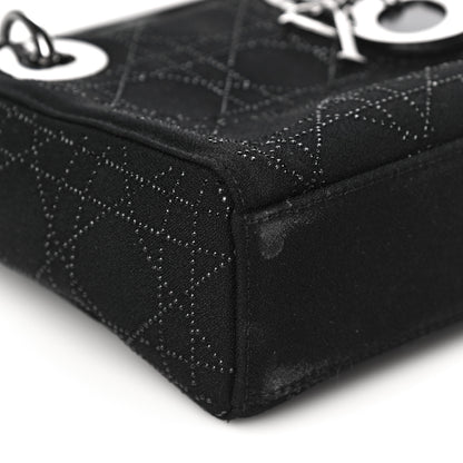 Christian Dior Canvas Studded Cannage Mini Lady Dior Black 12 of 18
