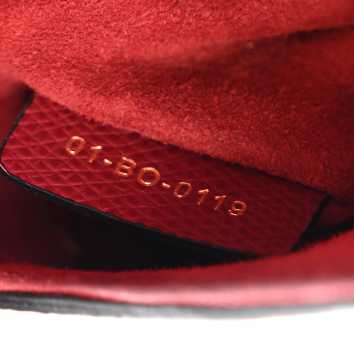 Grained Calfskin Mini Saddle Bag Red