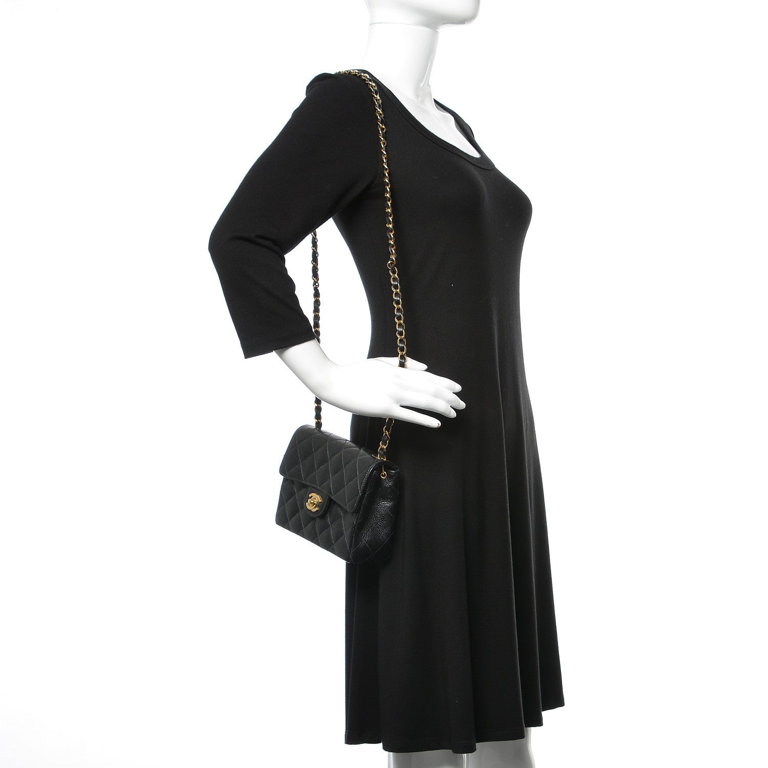 Chanel Caviar Quilted Mini Square Flap Black 2 of 9