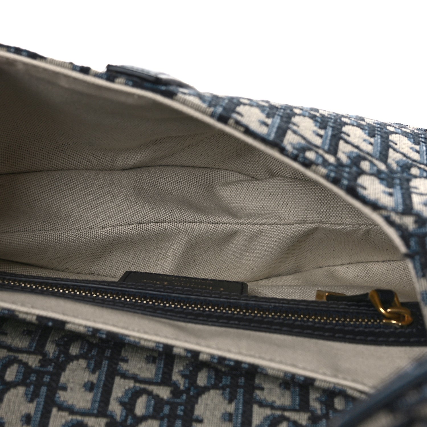 Christian Dior Oblique Saddle Bag Blue 5 of 7