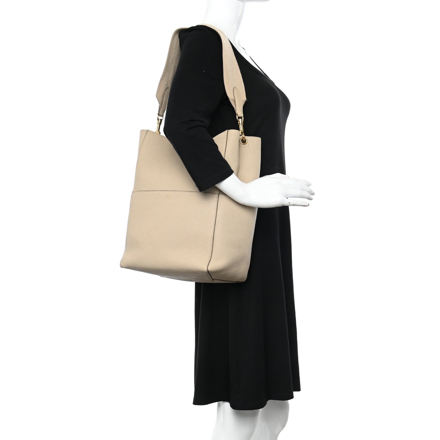 Goatskin Sangle Bucket Bag Dune