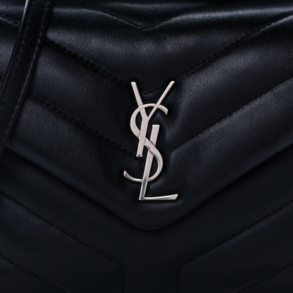 Saint Laurent Calfskin Y Quilted Monogram Toy Loulou Crossbody Bag Black 10 of 14