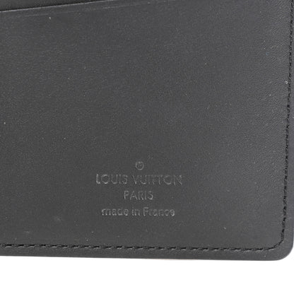 Louis Vuitton Calfskin Monogram Shadow Brazza Wallet Black 6 of 9