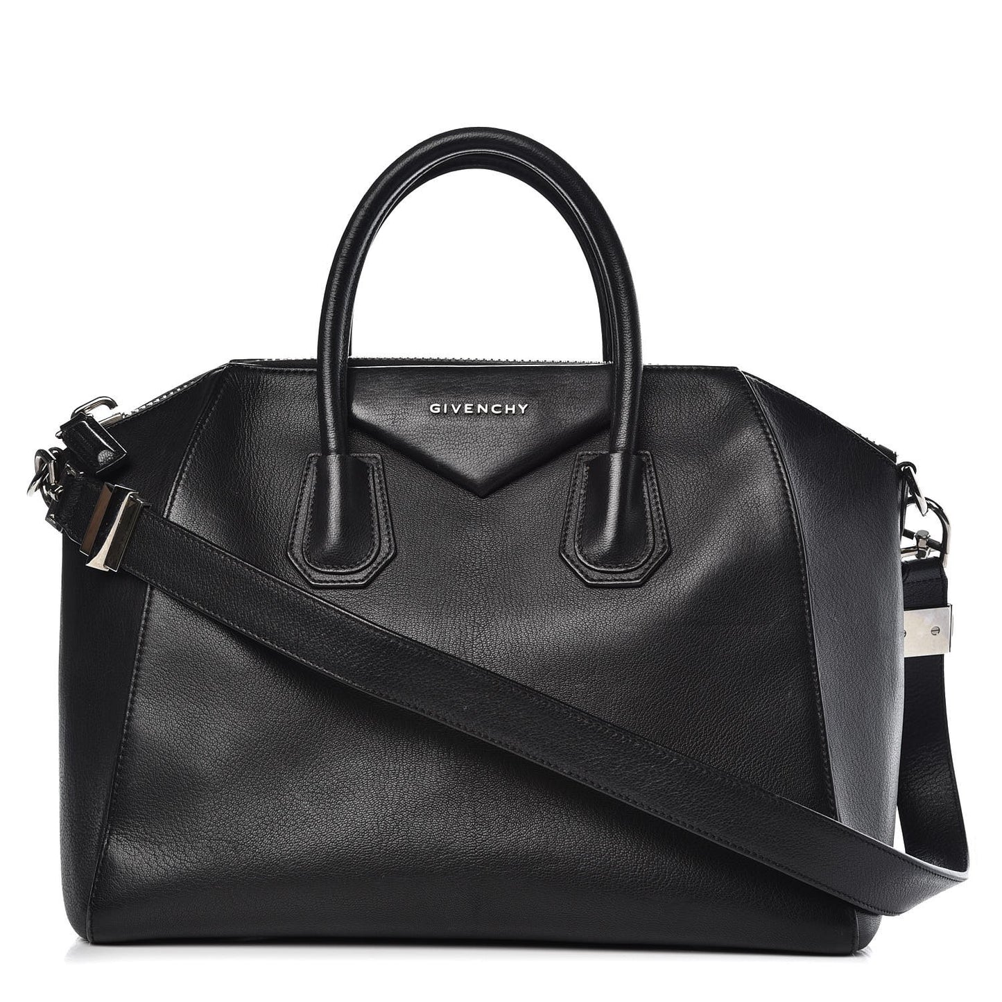Sugar Goatskin Medium Antigona Black