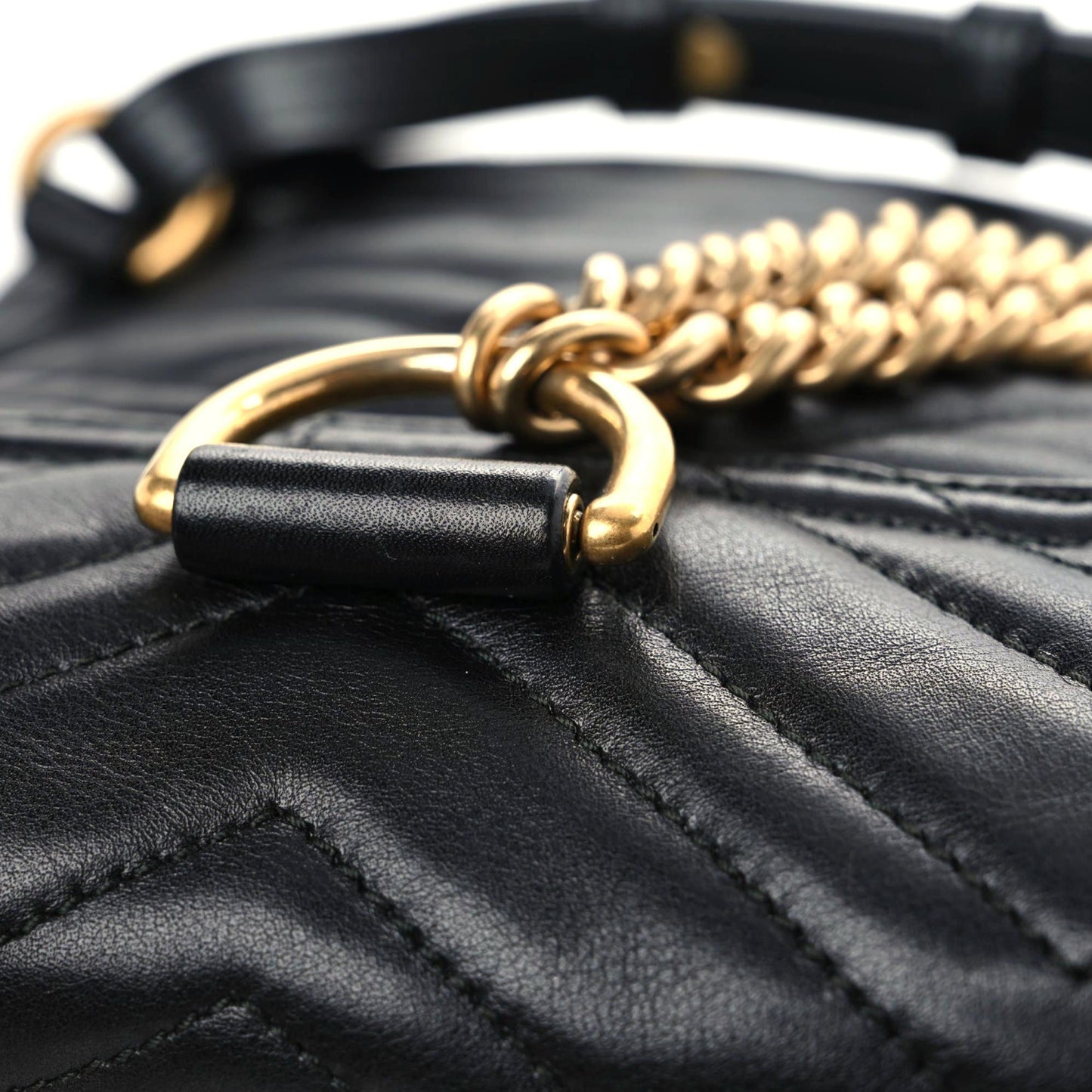 Calfskin Matelasse GG Marmont Flap Backpack Black