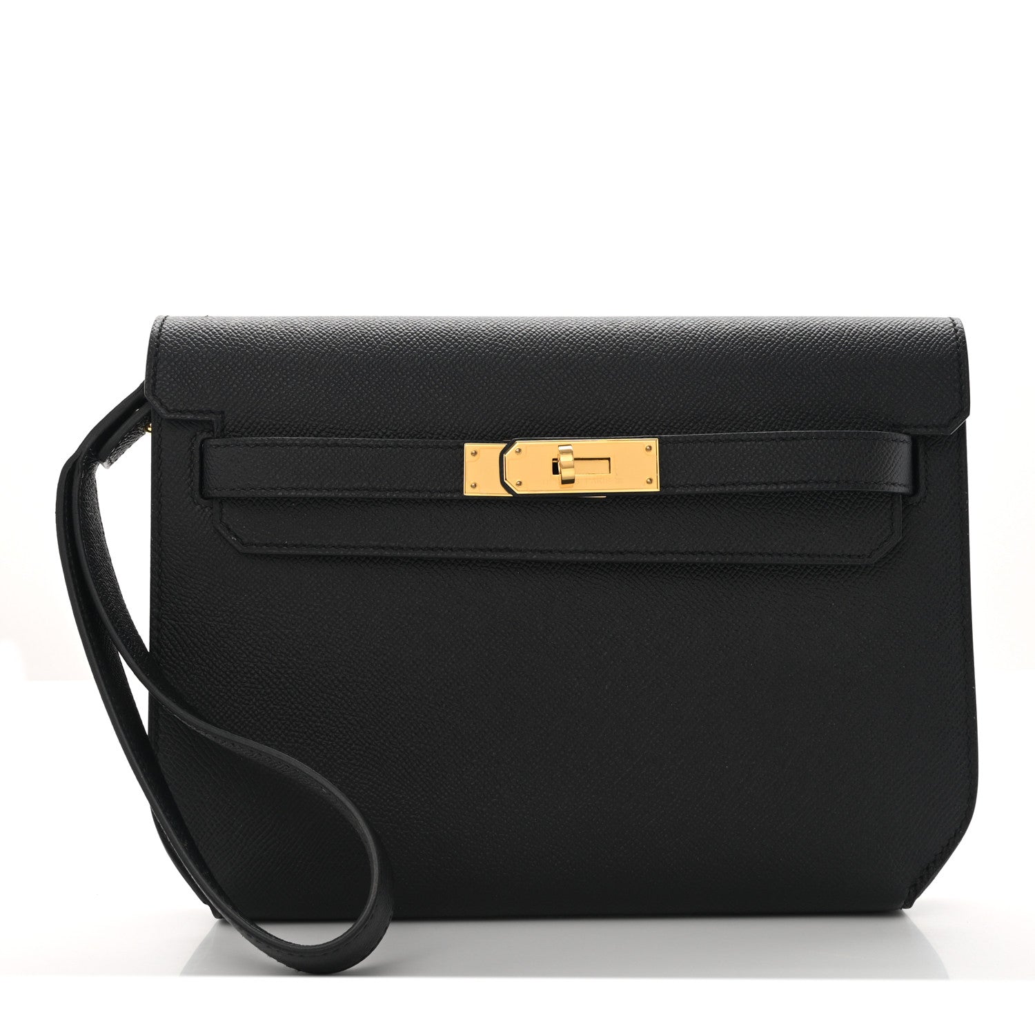 Hermes Epsom Kelly Depeches 25 Pouch Black 1 of 8