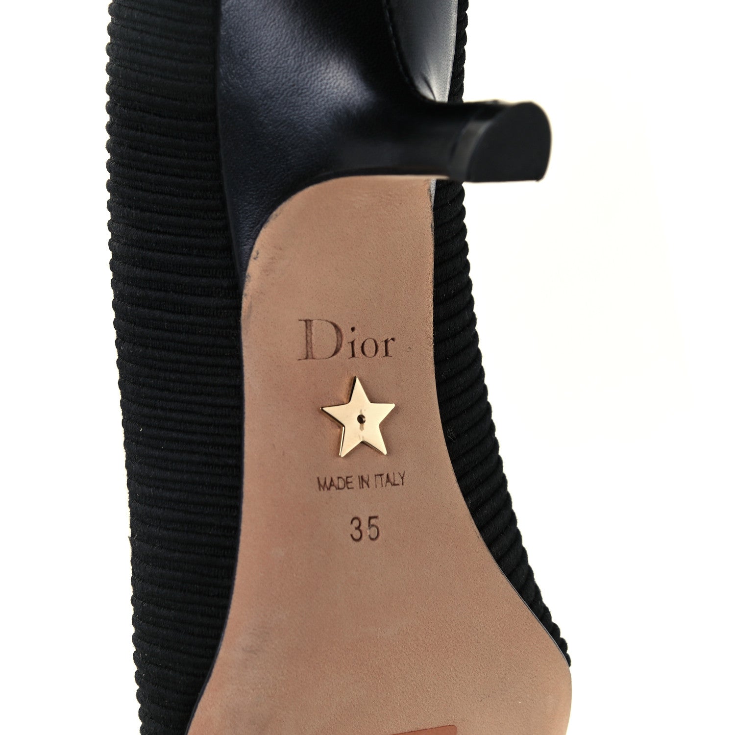 Christian Dior Technical Canvas Ribbon Embroidered J'Adior 65mm Pumps 35 Black 8 of 10