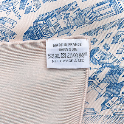 Hermes Silk La Cite Cavaliere Scarf 90 Rose The Blue Jean 3 of 4