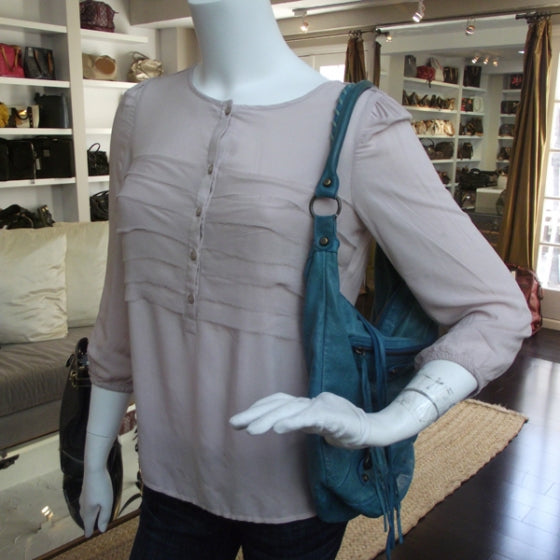 Leather Day Hobo Turquoise