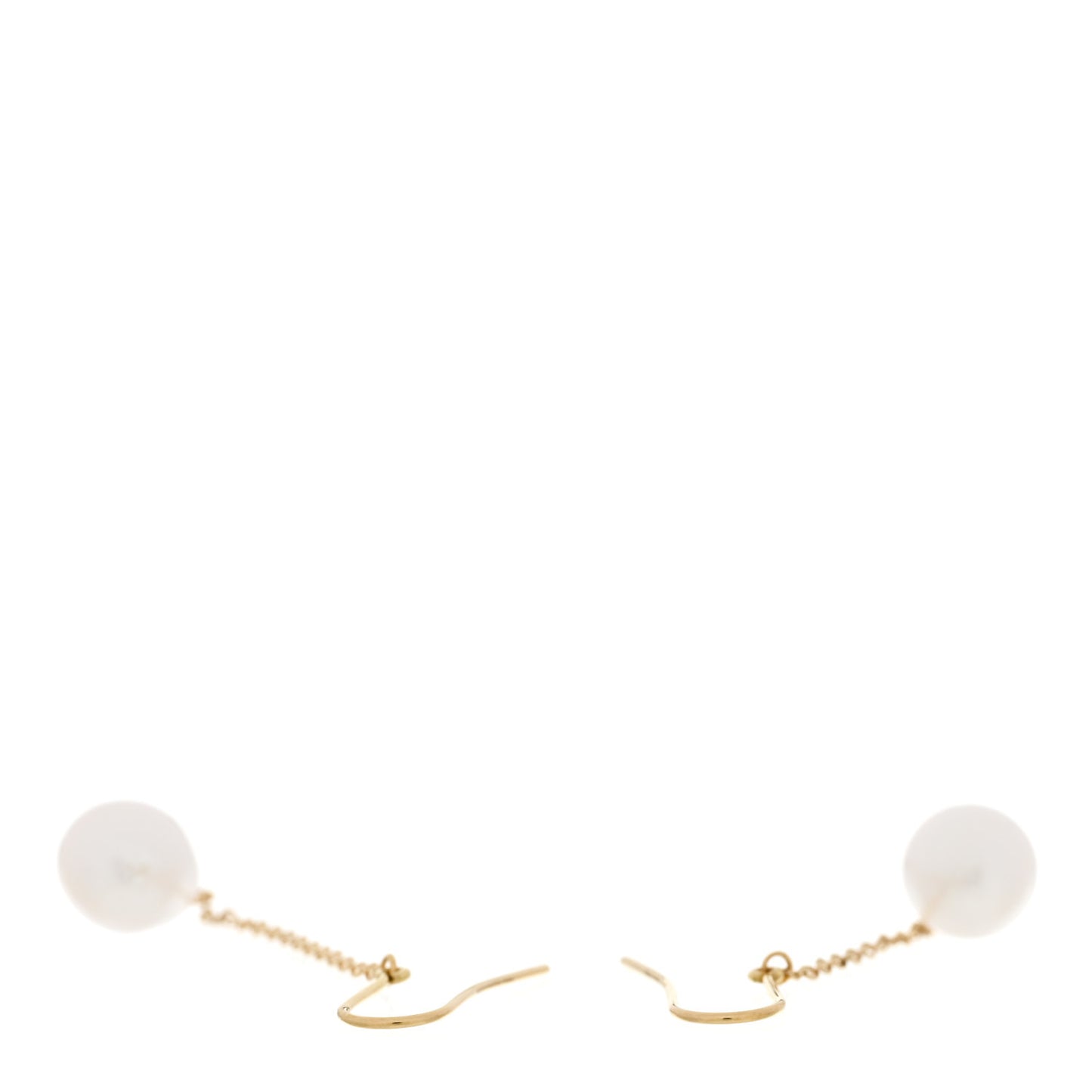 18K Yellow Gold Cultured Pearl Elsa Peretti Pearls By The Yard Drop Earrings