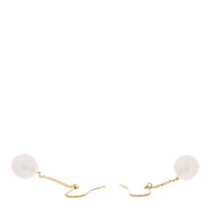 Tiffany 18K Yellow Gold Cultured Pearl Elsa Peretti Pearls By The Yard Drop Earrings 3 of 5