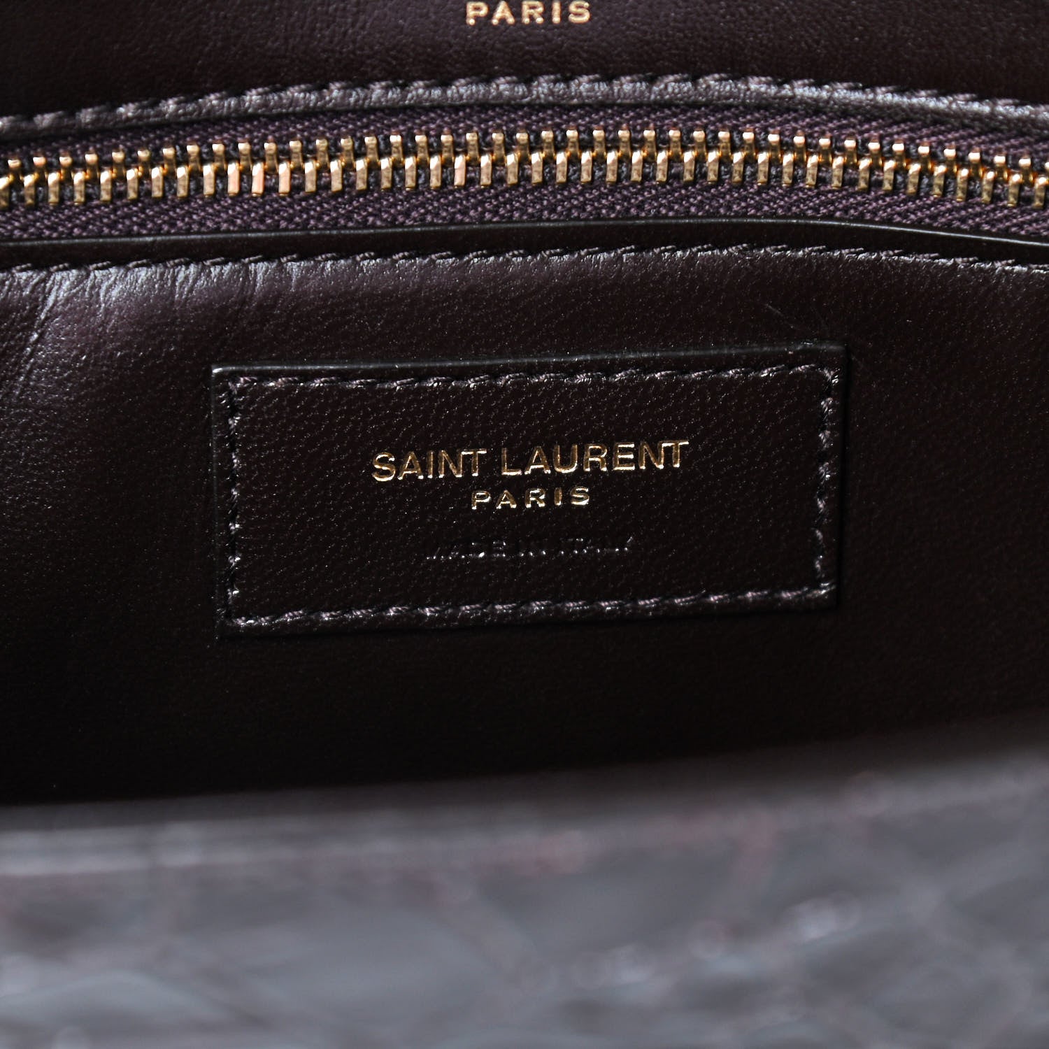 Saint Laurent Crocodile Embossed Monogram Kate 99 Black 8 of 8