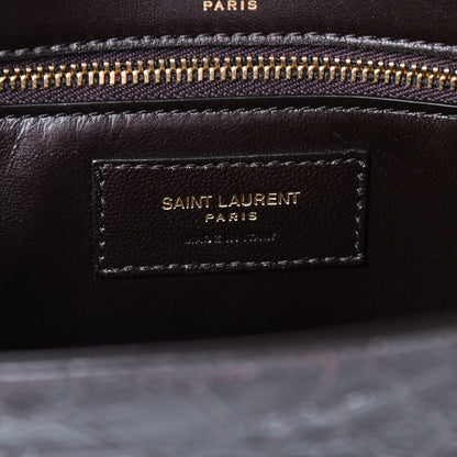 Saint Laurent Crocodile Embossed Monogram Kate 99 Black 8 of 8