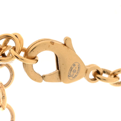 Chanel Crystal Metal CC Round Pendant Necklace Gold 4 of 5