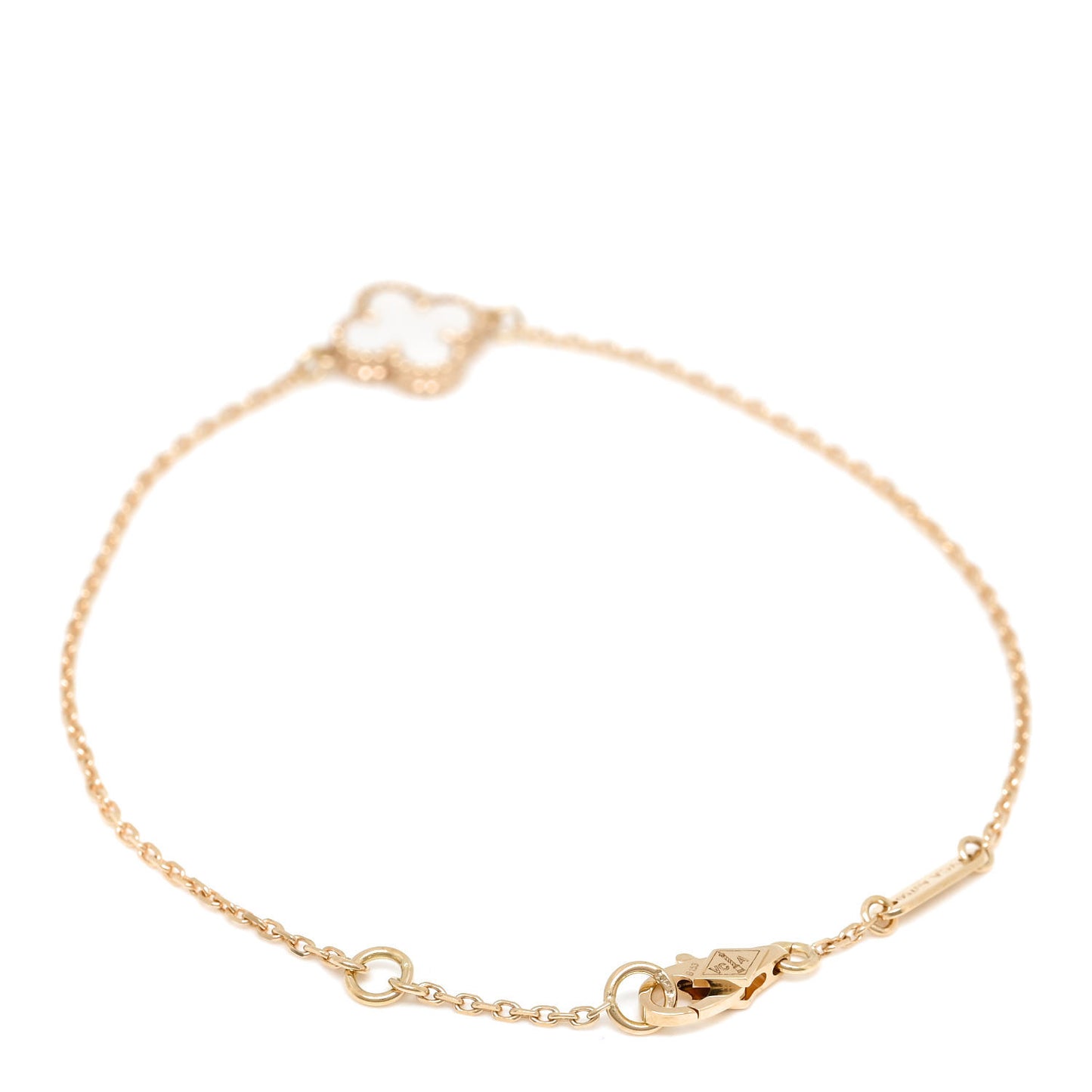 18K Yellow Gold Mother of Pearl Sweet Alhambra Bracelet