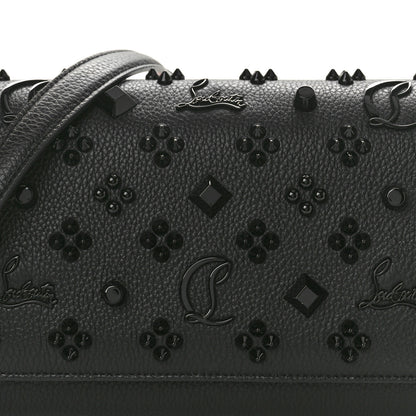 Christian Louboutin Calfskin Spikes Loubinthesky Paloma Clutch Black 7 of 10