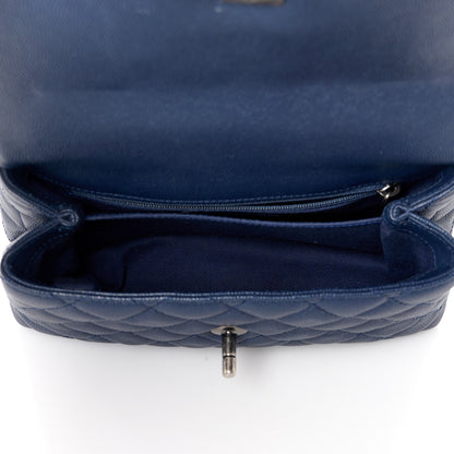 Chanel Caviar Quilted Mini Coco Handle Flap Navy Blue Blue 5 of 11