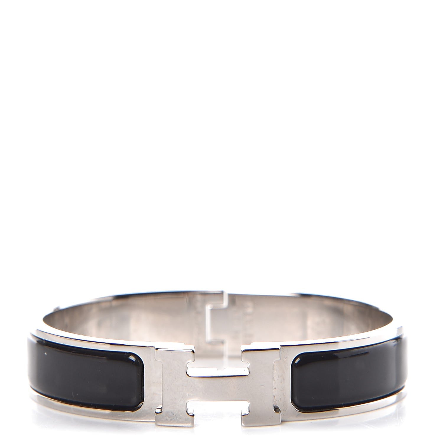 Hermes Enamel Narrow Clic Clac H Bracelet PM Black 1 of 6