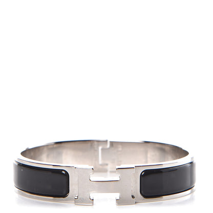Hermes Enamel Narrow Clic Clac H Bracelet PM Black 1 of 6