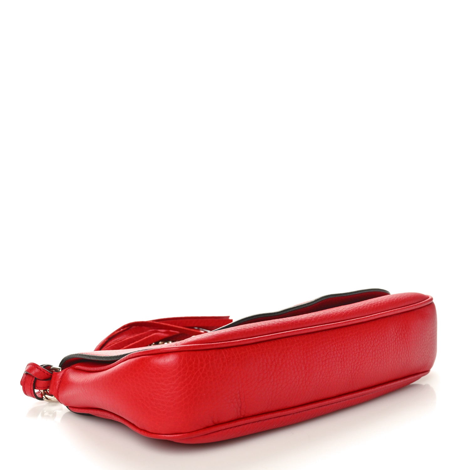 Gucci Pebbled Calfskin Medium Soho Flap Crossbody Vibrant Red 4 of 10