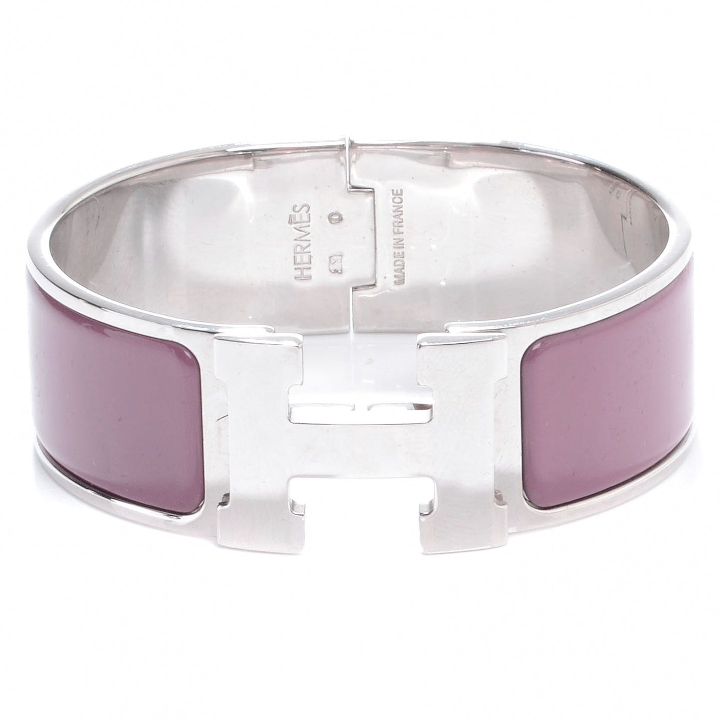 Enamel Clic Clac H Bracelet Wide PM Purple