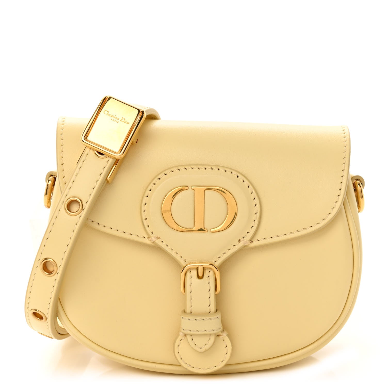 Christian Dior Box Calfskin Micro Bobby Flap Pale Yellow 1 of 9