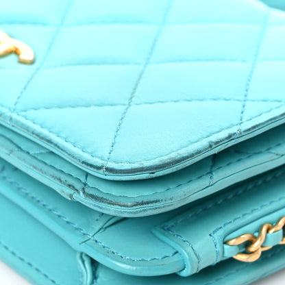 Chanel Calfskin Quilted Everyday Chic Single Flap Turquoise 11 of 14