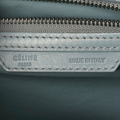 Celine Drummed Calfskin Micro Luggage Sky Blue 6 of 9