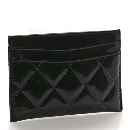 Chanel Patent Calfskin Quilted Card Holder Black 3 of 8