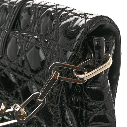 Christian Dior Patent Cannage New Lock Flap Black 13 of 14