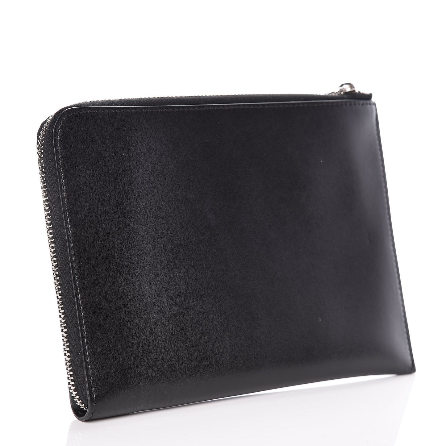 Vitello Heart Zip Around Pouch Black