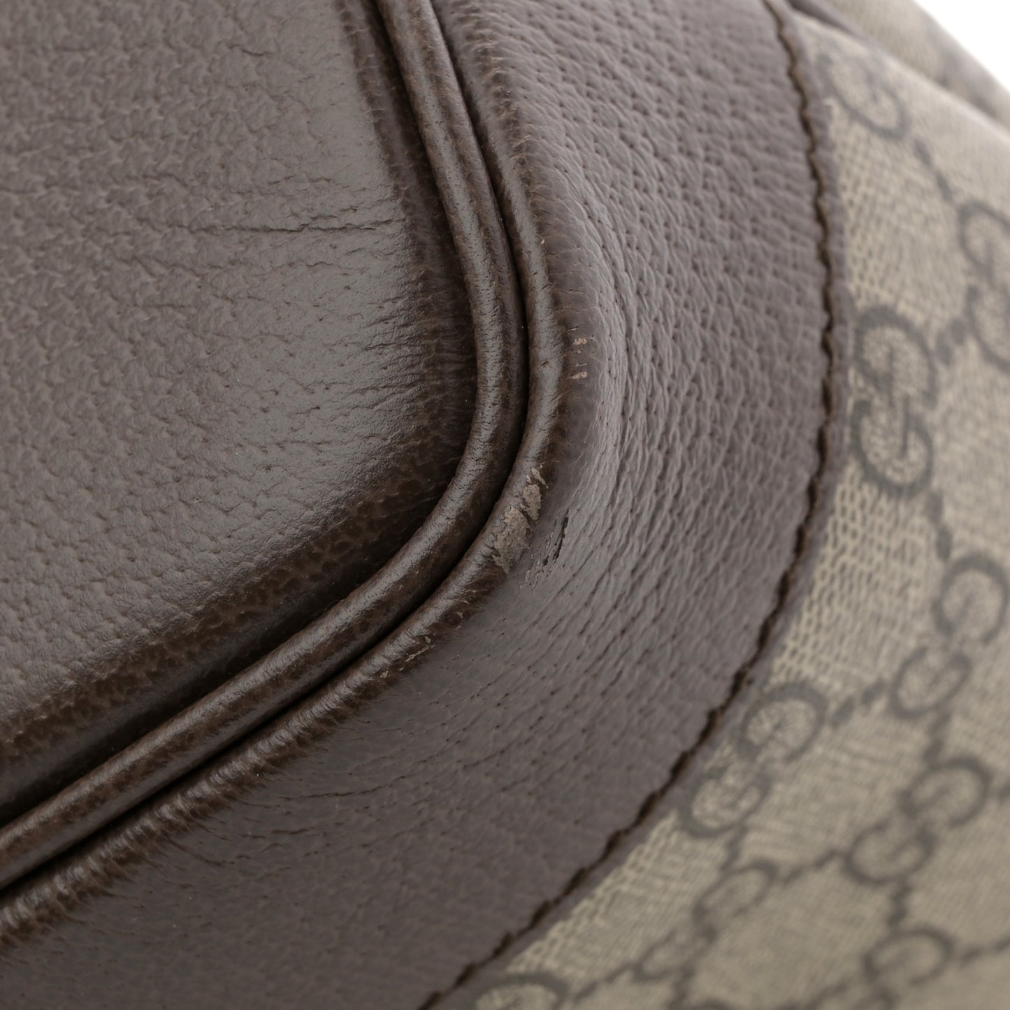 GG Supreme Monogram Textured Calfskin Small Ophidia Shoulder Tote Bag Beige Ebony New Acero