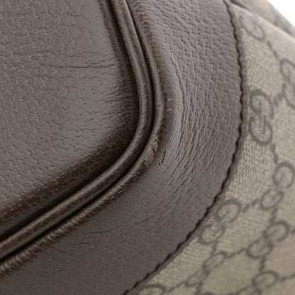 Gucci GG Supreme Monogram Textured Calfskin Small Ophidia Shoulder Tote Bag Beige Ebony New Acero 11 of 12