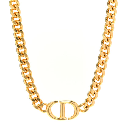 Christian Dior Metal Choker Necklace Gold 1 of 5