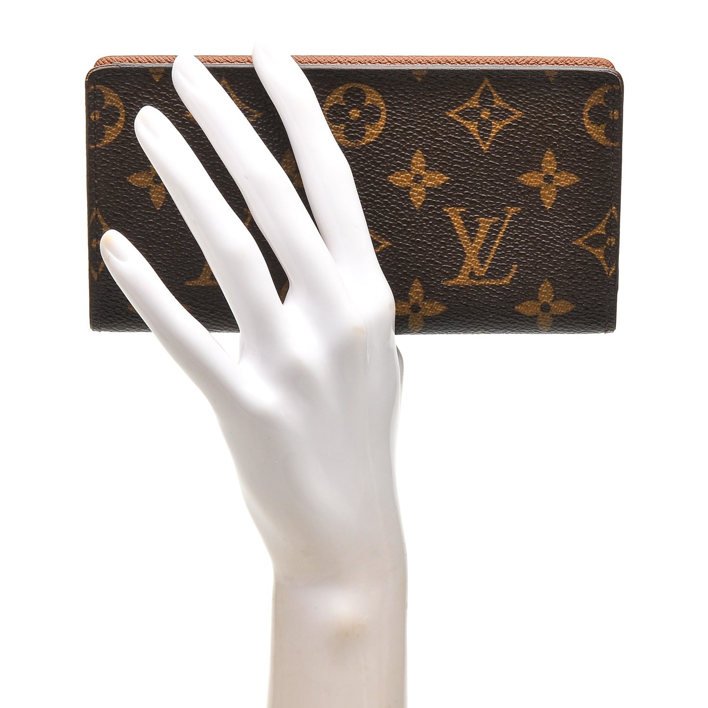 Monogram Simple Checkbook Holder Wallet Cover