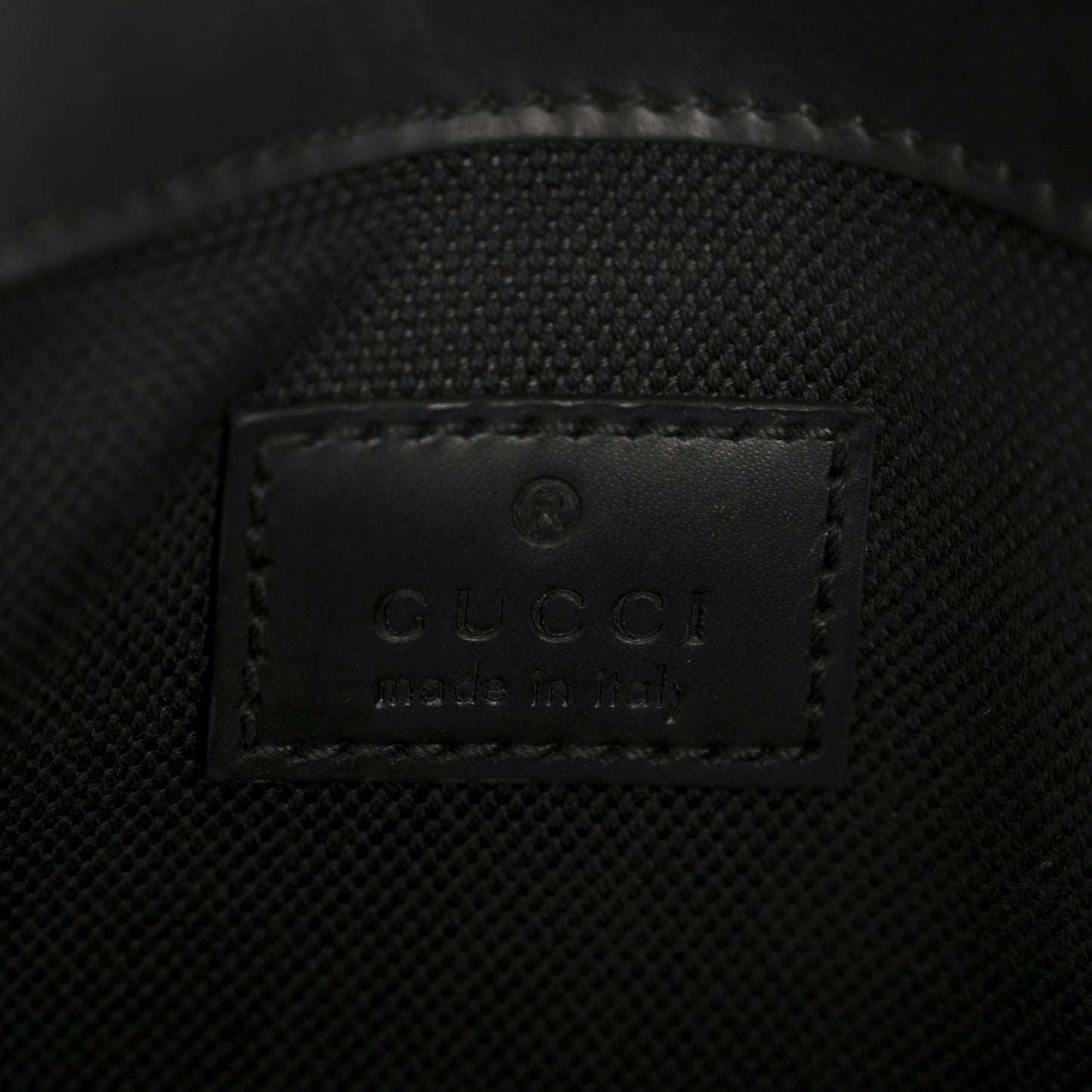 GG Supreme Monogram Web Slim Belt Bag Black Grey