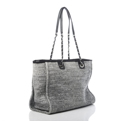 Chanel Canvas Small Deauville Tote Grey 3 of 10