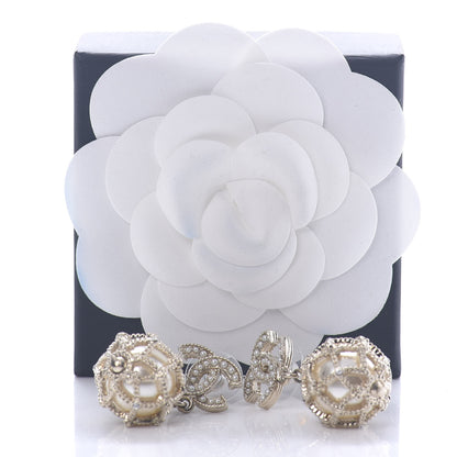 Chanel Pearl Caged CC Drop Earrings Gold 5 of 5