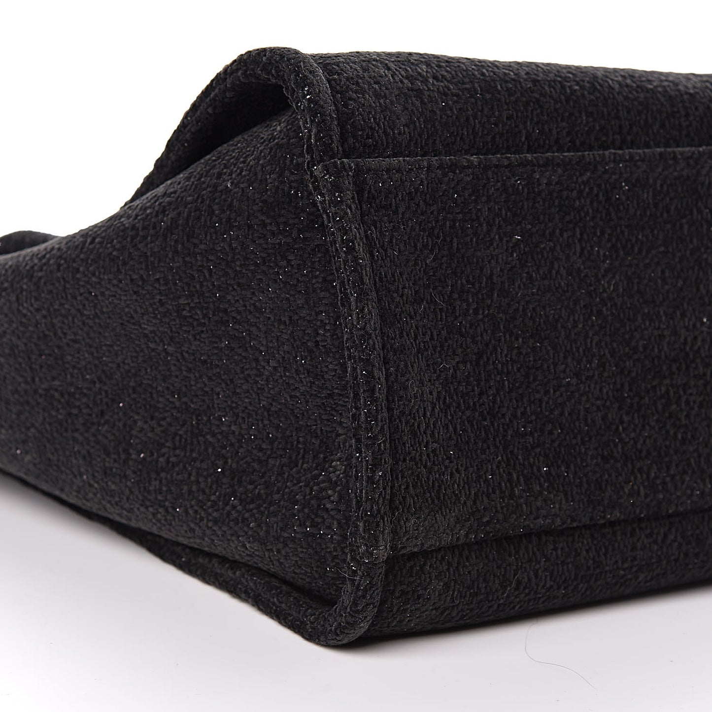 Lurex Boucle Medium Deauville Tote Black