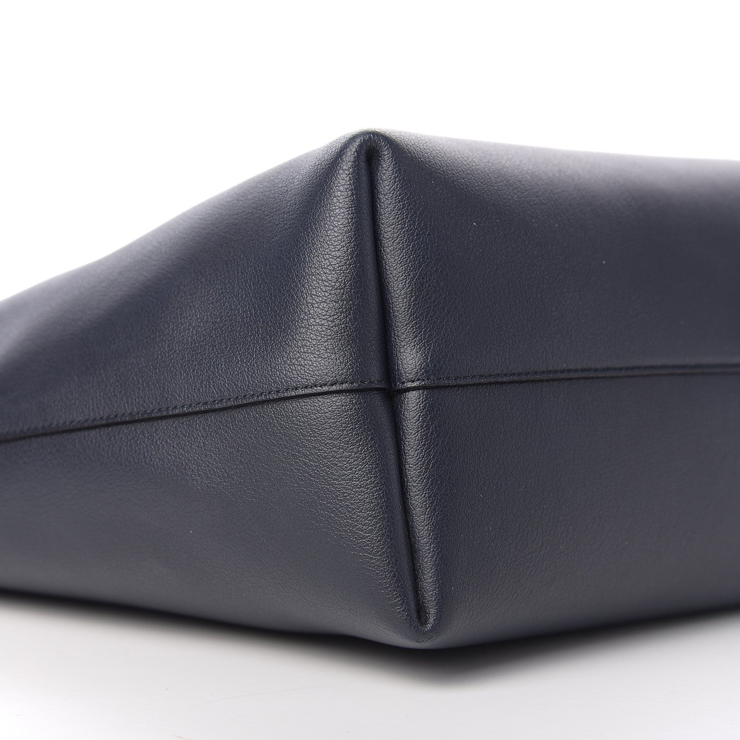 Saint Laurent Calfskin Large Shopping Tote Deep Marine 9 of 10