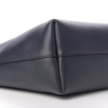Saint Laurent Calfskin Large Shopping Tote Deep Marine 9 of 10