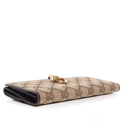 Gucci Monogram Horsebit Continental Wallet Dark Brown 4 of 8