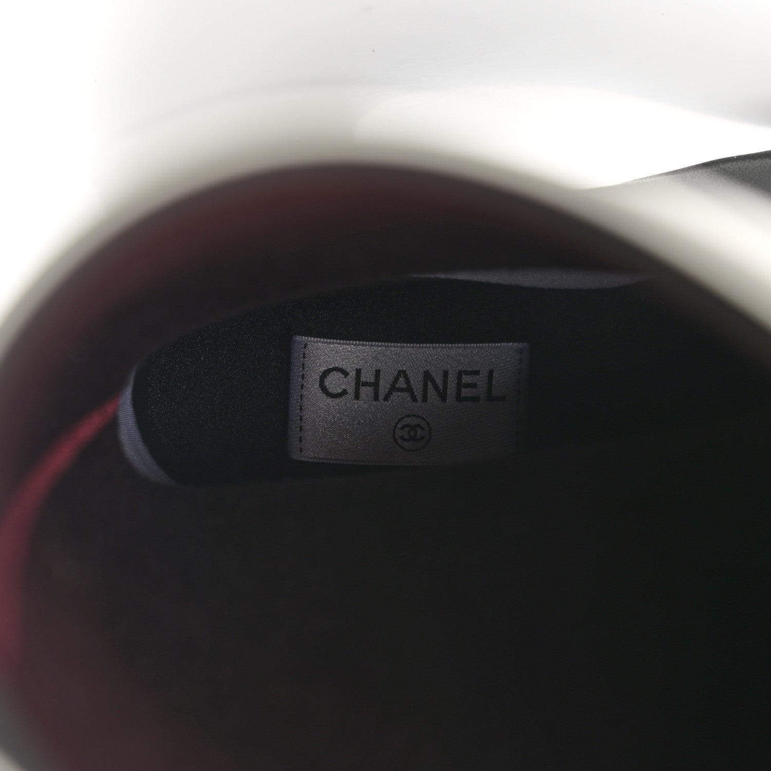 Chanel Rubber Logo Rain Boots 40 Black White 9 of 13