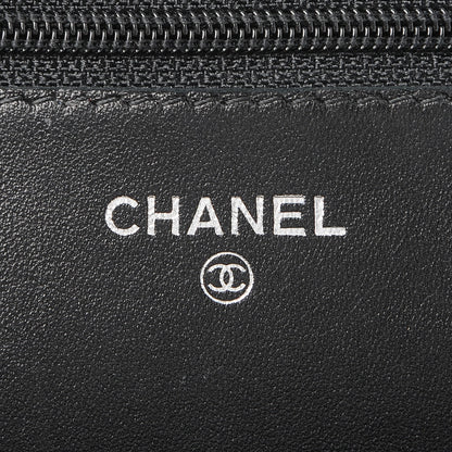 Chanel Lambskin Quilted Wallet On Chain WOC Black 6 of 10