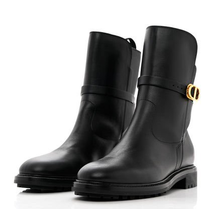 Christian Dior Calfskin Empreinte Ankle Boot 38 Black 3 of 13