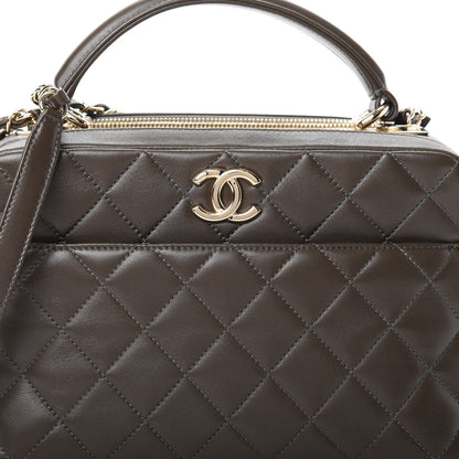 Chanel Lambskin Quilted Medium Trendy CC Bowling Bag Dark Khaki 9 of 12