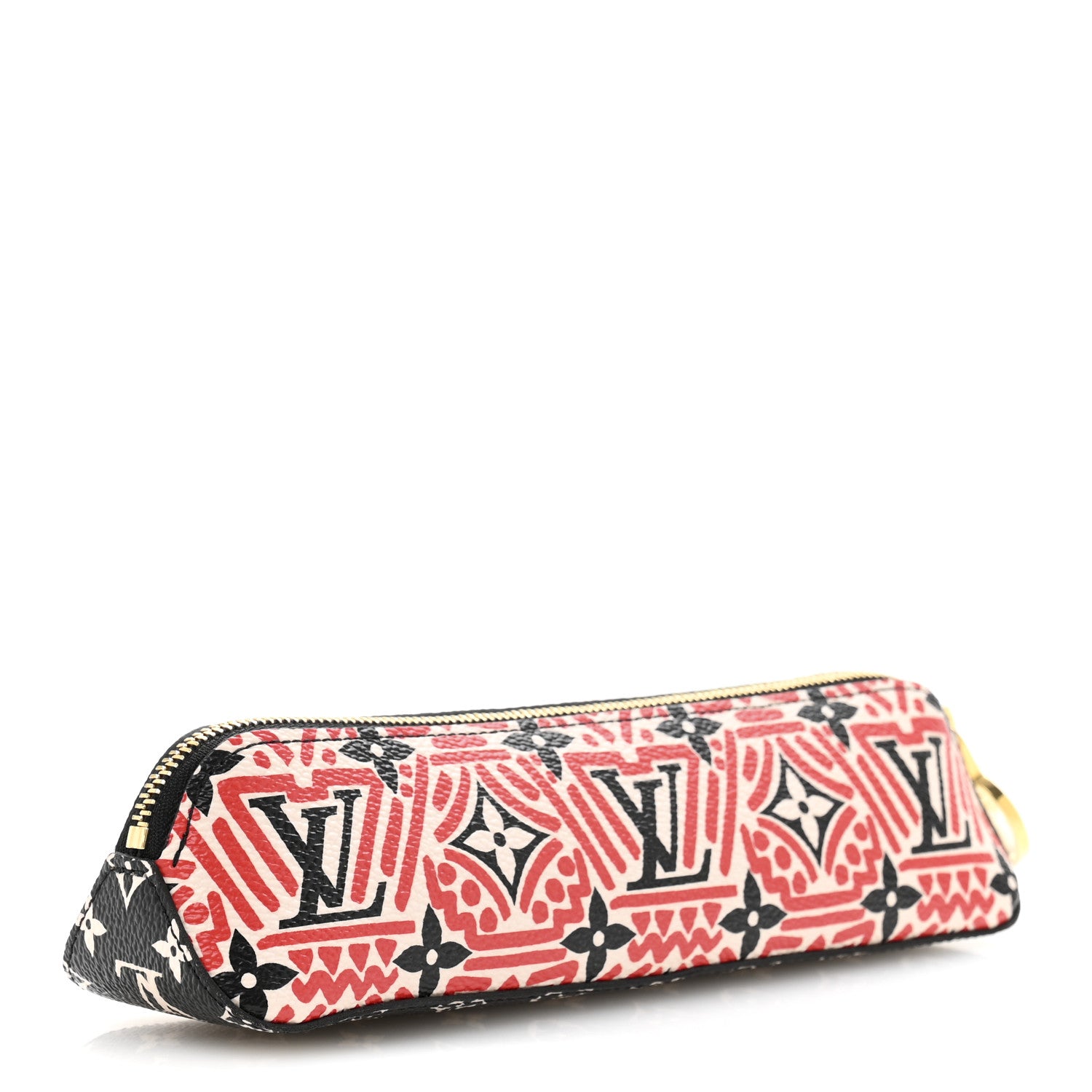 Louis Vuitton Monogram Giant Crafty Elizabeth Pencil Pouch Creme Rouge Black 3 of 8