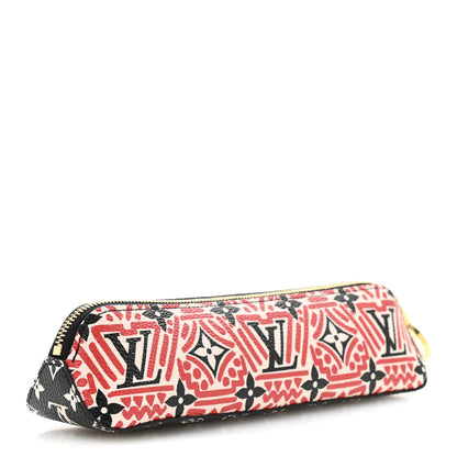 Louis Vuitton Monogram Giant Crafty Elizabeth Pencil Pouch Creme Rouge Black 3 of 8